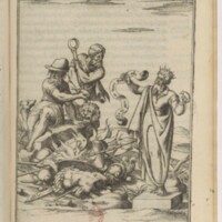 Imagini, Venise, 1571 - 61 : Sacrifice à Vulcain et trois figures de Vulcain