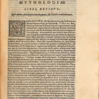 Mythologia, Venise, 1567 - X : Quod omnia philosophorum dogmata sub fabulis continebantur, 289r°