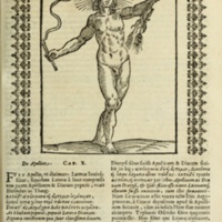 Mythologia, Padoue, 1616 - 38 : Apollon assyrien tenant un fouet et des épis de blé