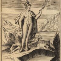 cartari1603_072bis_p285_Mercure avec le caducée, le coq et la chèvre.JPG