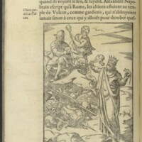 Images, Lyon, 1581 - 61 : Sacrifice à Vulcain et trois figures de Vulcain