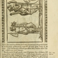 Nove Imagini, Padoue, 1615 - Annot. 08 : L'Honneur et une nymphe à la corne d'abondance