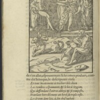 Images, Lyon, 1581 - 42 : Pluton et Proserpine avec deux nymphes, Cerbère et Eurynome