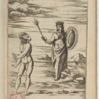 Imagini, Venise, 1571 - 14 : Apollon d'Éléphantinopolis ; Apollon jeune au bouclier et au flambeau