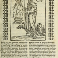 Mythologia, Padoue, 1616 - 43 : Apollon assyrien d'après Macrobe avec Diane d'Ephèse (la Nature), Cybèle et une figure chauve (la matière)