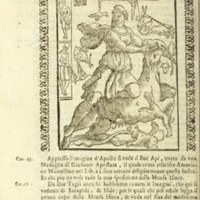 Nove Imagini, Padoue, 1615 - Annot. 01 : Horus Apollon, le bœuf Apis et les animaux sacrés de Egyptiens