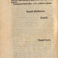 Mythologia, Venise, 1567 - Serenissimo atque christianissimo Carolo Galliarum Regi Invictissimo, 3v°