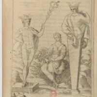 Imagini, Venise, 1571 - 50 : Mercure au caducée, inventeur des arts ; Palestra ; Hermès de Mercure