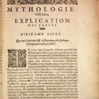Mythologie, Lyon, 1612 - X [1] : Que tous les preceptes & enseignemens philosophiques s’enseignoyent jadis par fables, p. [1069]