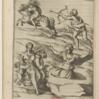Imagini, Venise, 1571 - 79 : La Fortune ailée ; la Fortune à cheval poursuivie par le Destin