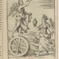 Imagini, Venise, 1571 - 76 : Némésis ailée sur une roue ; Némésis selon Pausanias