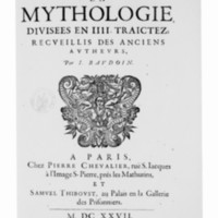 Mythologie, Paris, 1627 - Recherches : Page de titre, n.p.