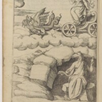 Imagini, Venise, 1571 - 33 : Cérès sur un char tiré par deux dragons ; Cérès arcadienne à tête de cheval