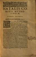 Mythologia, Francfort, 1581 - I, 1 : Quod sit de totius operis argumentum, p. 1