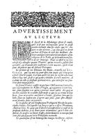 Mythologie, Paris, 1627 - Recherches : Avertissement au lecteur, n.p.