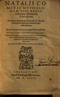 Mythologia, Francfort, 1581 - Plat supérieur et page de titre, n.p.