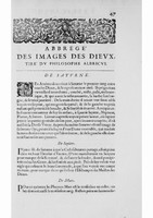 Mythologie, Paris, 1627 - Recherches : Abrégé des images des dieux, p. 47