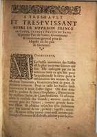 Mythologie, Lyon, 1612 - Dédicace au prince de Condé, f. 1r°