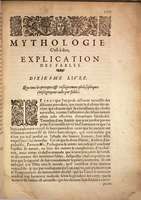 Mythologie, Lyon, 1612 - X [1] : Que tous les preceptes & enseignemens philosophiques s’enseignoyent jadis par fables, p. [1069]