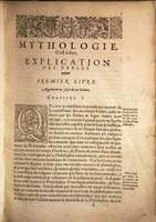 Mythologie, Lyon, 1612 - I, 1 : Argument ou sujet de cet Œuvre, p. 1