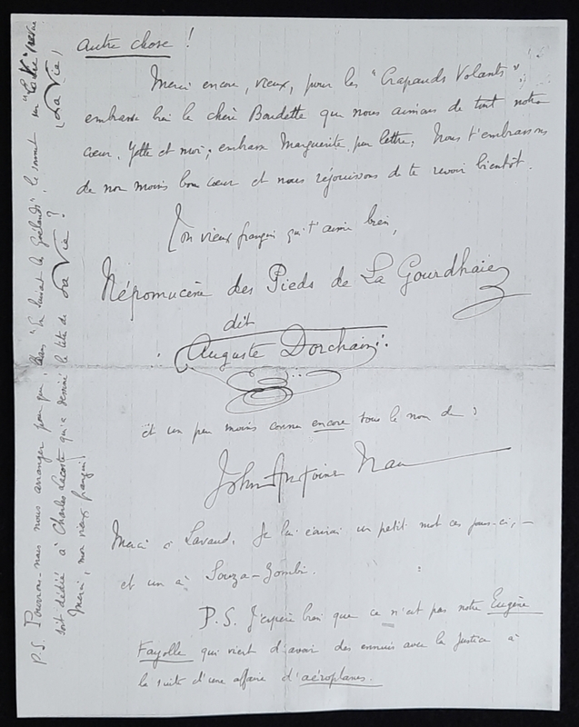 Lettre de John-Antoine Nau à Toussaint Luca, 18 août 1913