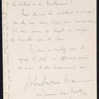Lettre de John-Antoine Nau et Yette Nau à Toussaint Luca, 24 janvier 1913