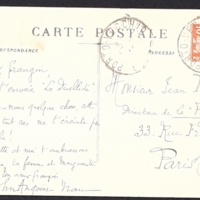 Carte postale de John-Antoine Nau à Jean Royère, mars 1914