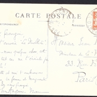 Carte postale de John-Antoine Nau à Jean Royère, mars 1914