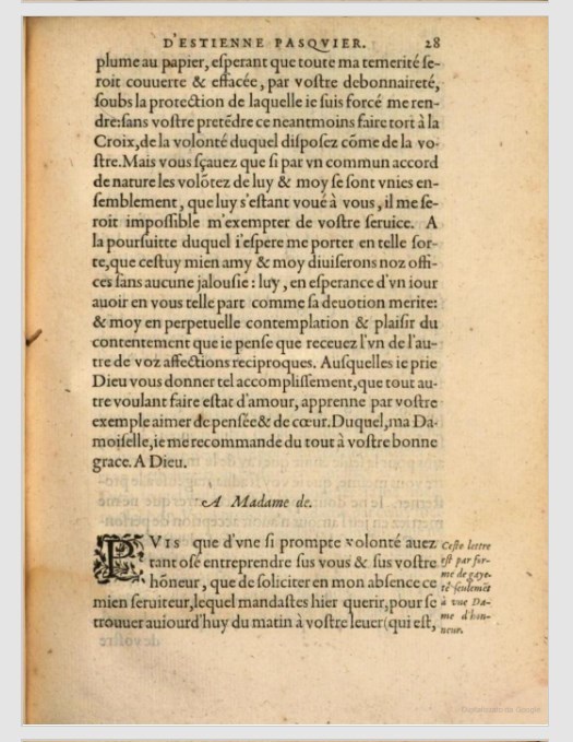 1586_LesLettresd'EstiennePasquier_Livre1_LettreXVIII