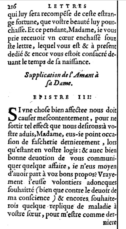 1595_Epistresfamilieresetamoureusesd'EstiennePasquierParisien_Épître II 1595_Epistresfamilieresetamoureusesd'EstiennePasquierParisien_Épître II