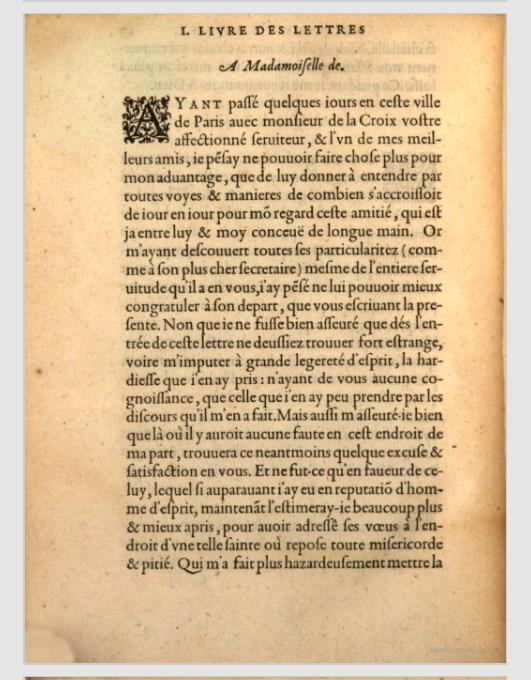 1586_LesLettresd'EstiennePasquier_Livre1_LettreXVII 1586_LesLettresd'EstiennePasquier_Livre1_LettreXVII