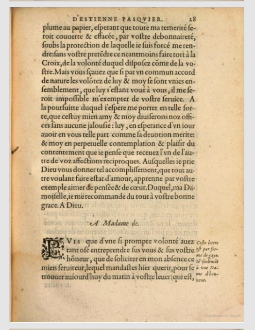1586_LesLettresd'EstiennePasquier_Livre1_LettreXVII 1586_LesLettresd'EstiennePasquier_Livre1_LettreXVII