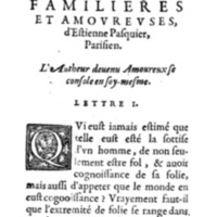 1595_Epistresfamilieresetamoureusesd'EstiennePasquierParisien_Épître I