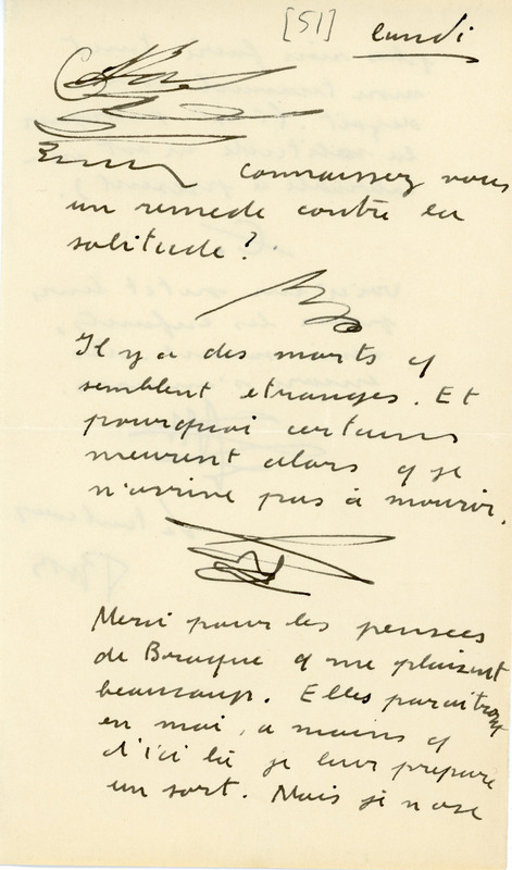 Lettre de Pierre-André Benoit à Jean Paulhan, 1951