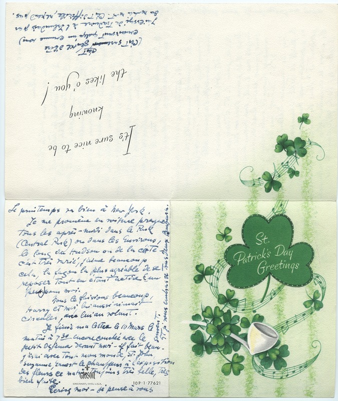 Lettre de Barbara Church à Jean Paulhan (9 mars 1958)