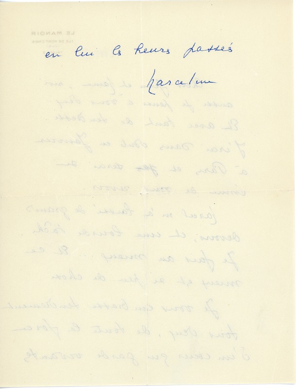 Lettre de Marcel Henry à Jean Paulhan, 1953