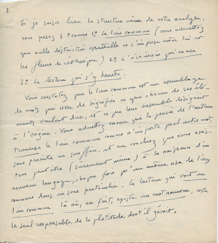 Lettre d'André Rolland de Renéville à Jean Paulhan, 1936-06-20