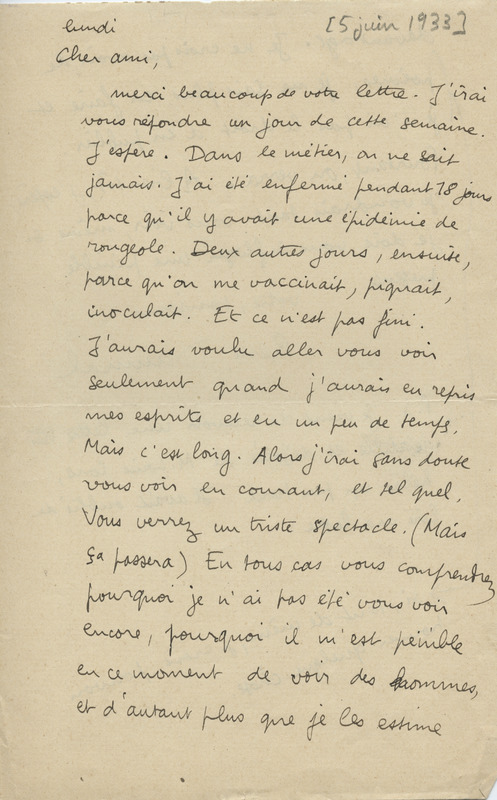 Lettre de René Daumal à Jean Paulhan, 1933-06-05