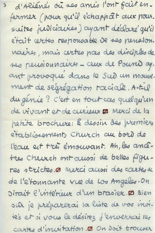 Lettre de Jean Paulhan à Barbara Church (28 avril 1957)