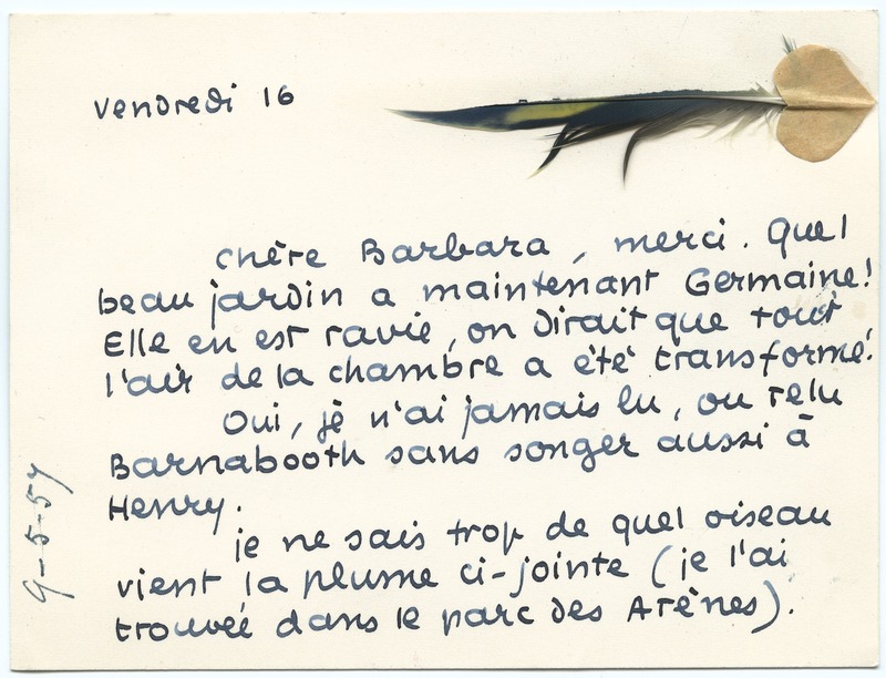 Jean Paulhan à Barbara Church (16 août 1957)