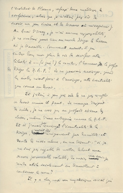 Lettre de Benjamin Crémieux à Jean Paulhan, 1925-10-23