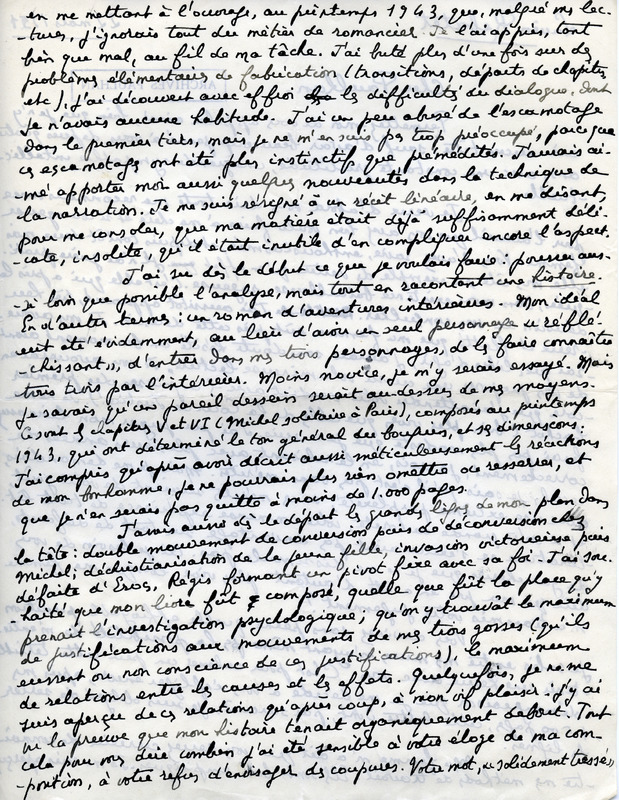 Lettre de Lucien Rebatet à Jean Paulhan, 1951-03-22