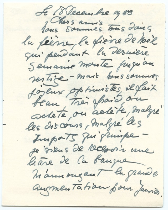 Lettre de Barbara Church à Jean Paulhan (18 décembre 1950)