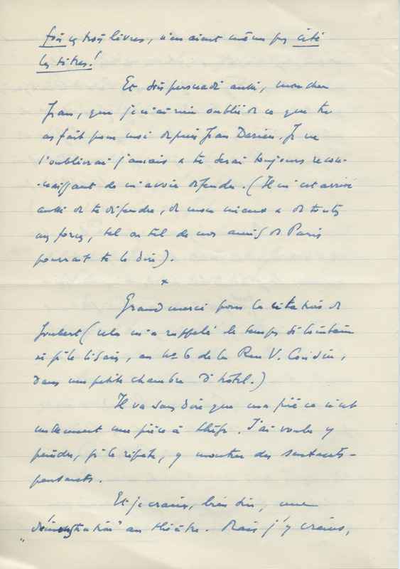 Lettre de Léon Bopp à Jean Paulhan, 1953-05-11