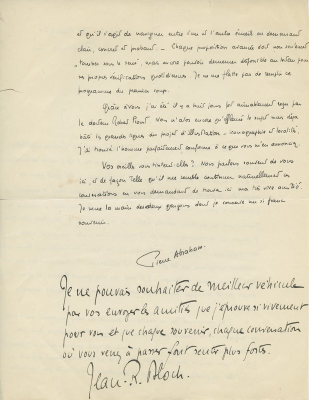 Lettre de Pierre Abraham à Jean Paulhan, 1930-03-21