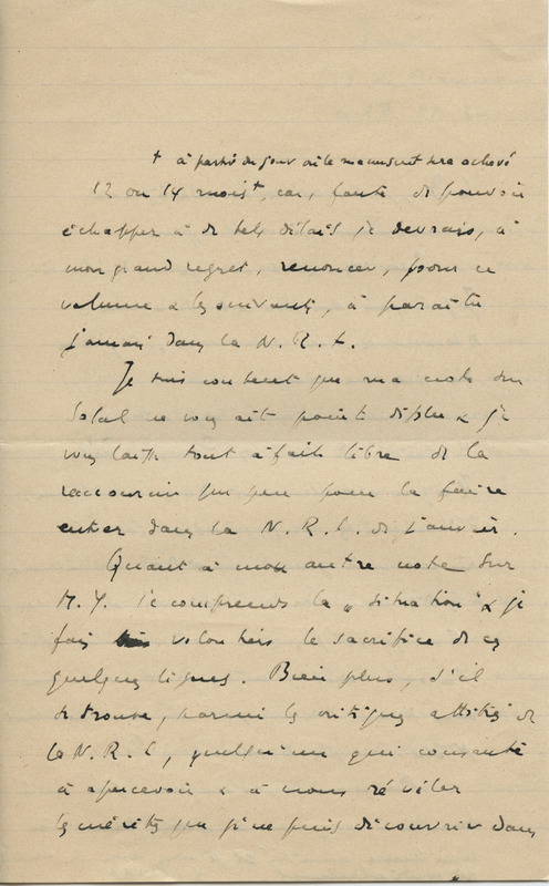 Lettre de Léon Bopp à Jean Paulhan, 1930-11-27