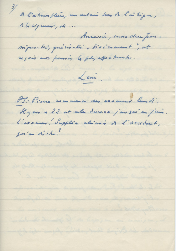 Lettre de Léon Bopp à Jean Paulhan, 1954-03-05