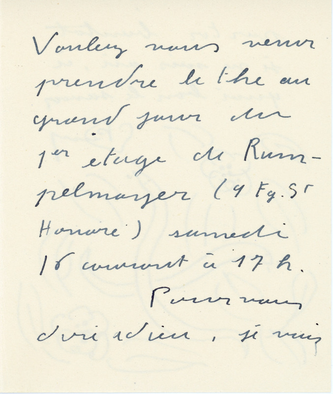 Lettre de Pierre-André Benoit à Jean Paulhan, 1950