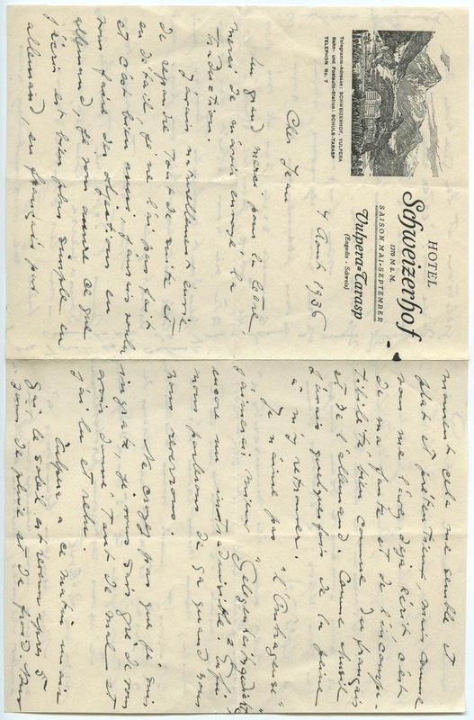 Lettre de Barbara Church à Jean Paulhan (4 août 1936)