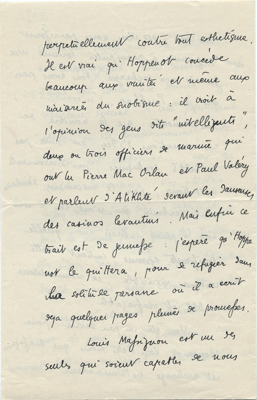 Lettre de Gabriel Bounoure à Jean Paulhan, 1929-01-17